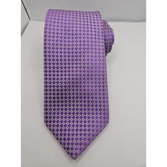 J.Z. Richards Woven Silk Tie Purple Made In USA 3 x 60 - Picture 1 of 4